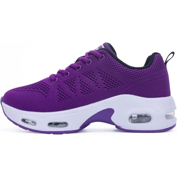 Women's Purple Running Shoes Tennis Athletic Gym Walking Fashion Sneakers - Picture 1 of 6